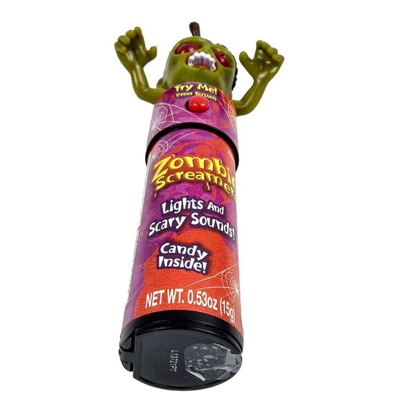 ZOMBIE Screamers LIGHTS Scary SOUNDS Halloween Light-up Candy Holder Toy Knife - Picture 10 of 13